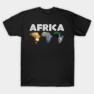 African Wildlife Continent Triple T-Shirt